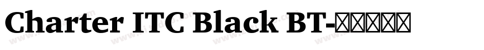 Charter ITC Black BT字体转换